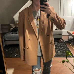 Camel oversized blazer
